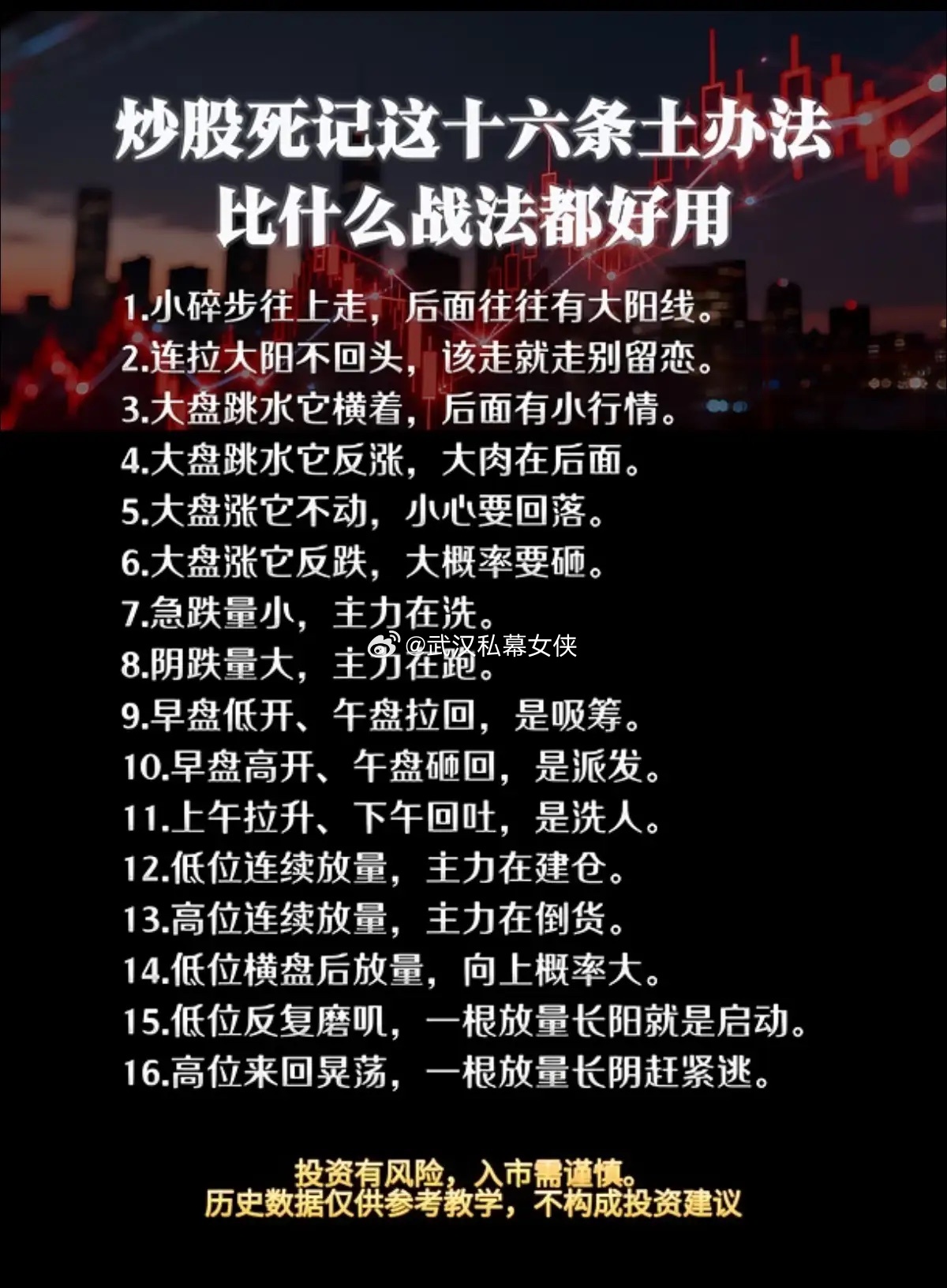 16条民间炒股实用口诀：比起花哨战法，朴素盘感更能守住收益打开财经平台，各式各样