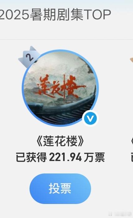 成毅的《莲花楼》暑期爆款剧王投票已破221万！民选爆剧实至名归[打call] ​