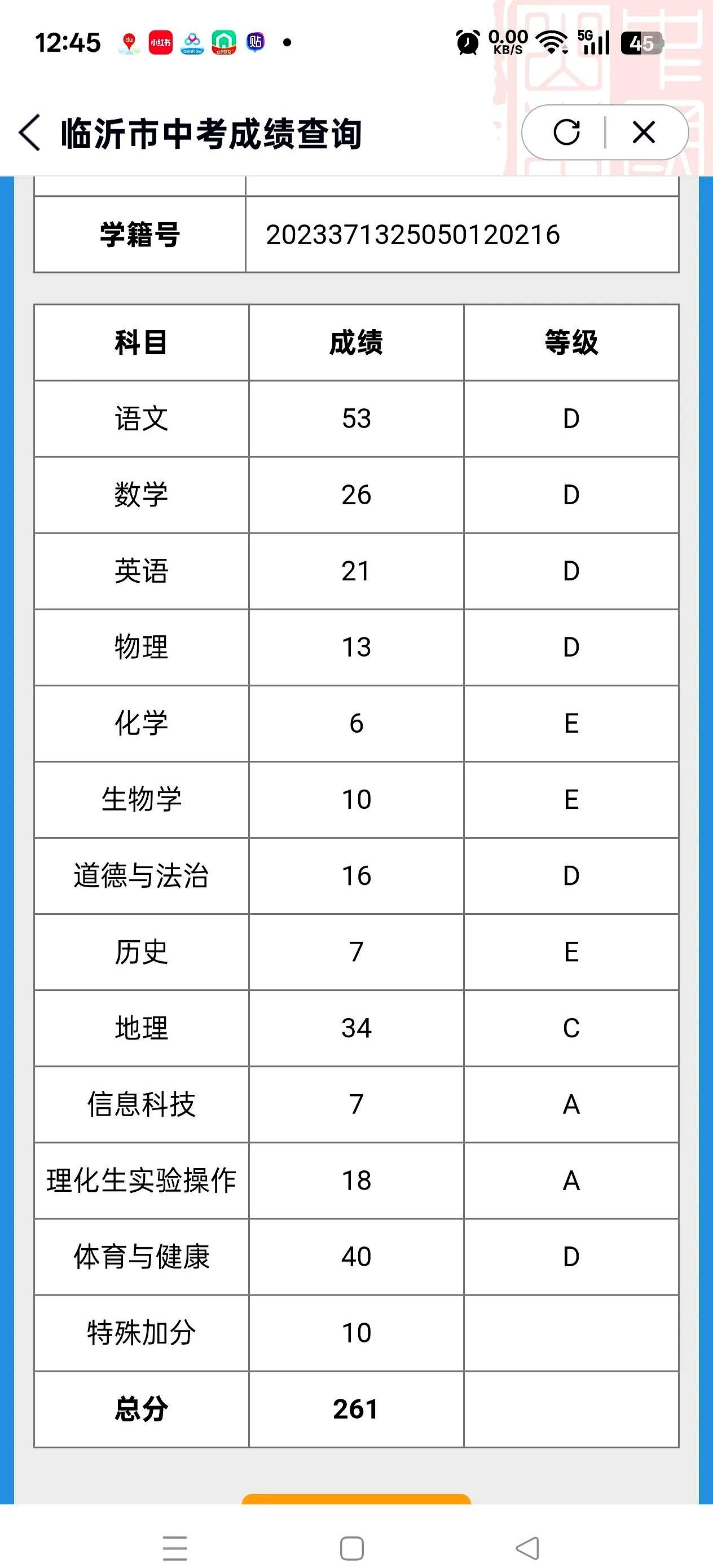 查到临沂中考的那一刻，屏幕跳出分数，心就凉了半截：这成绩，职高都悬？
放榜日最扎