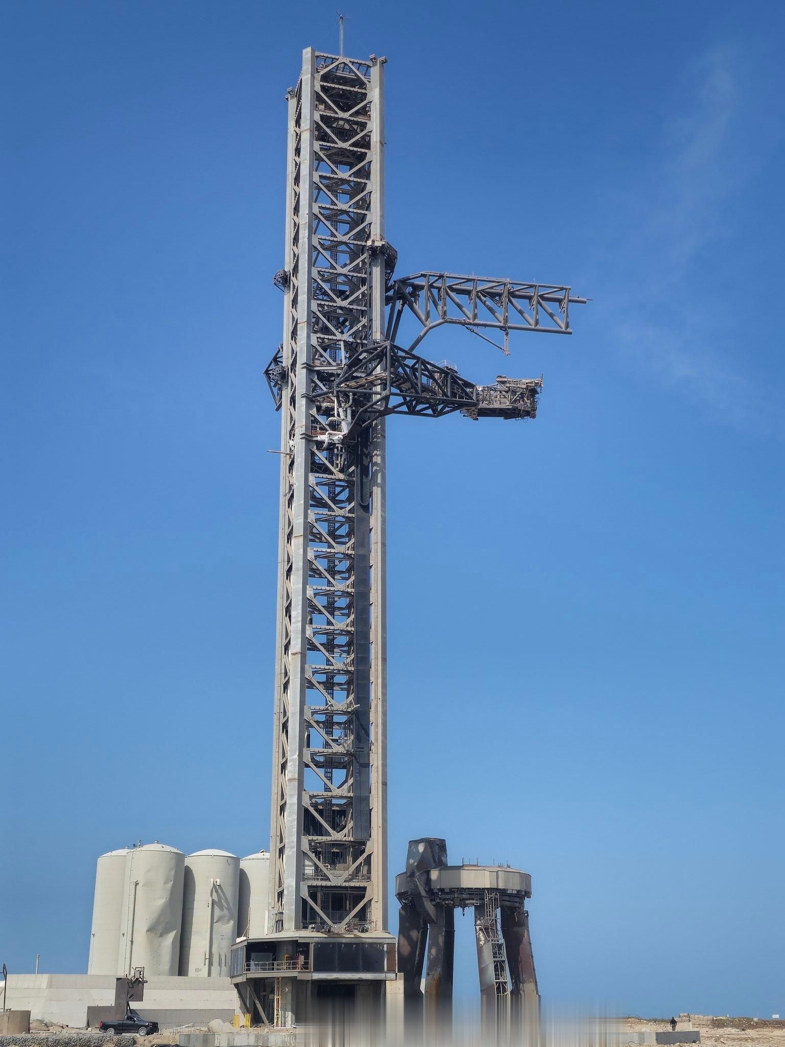 Starship星舰发射之后的发射场 ​​​