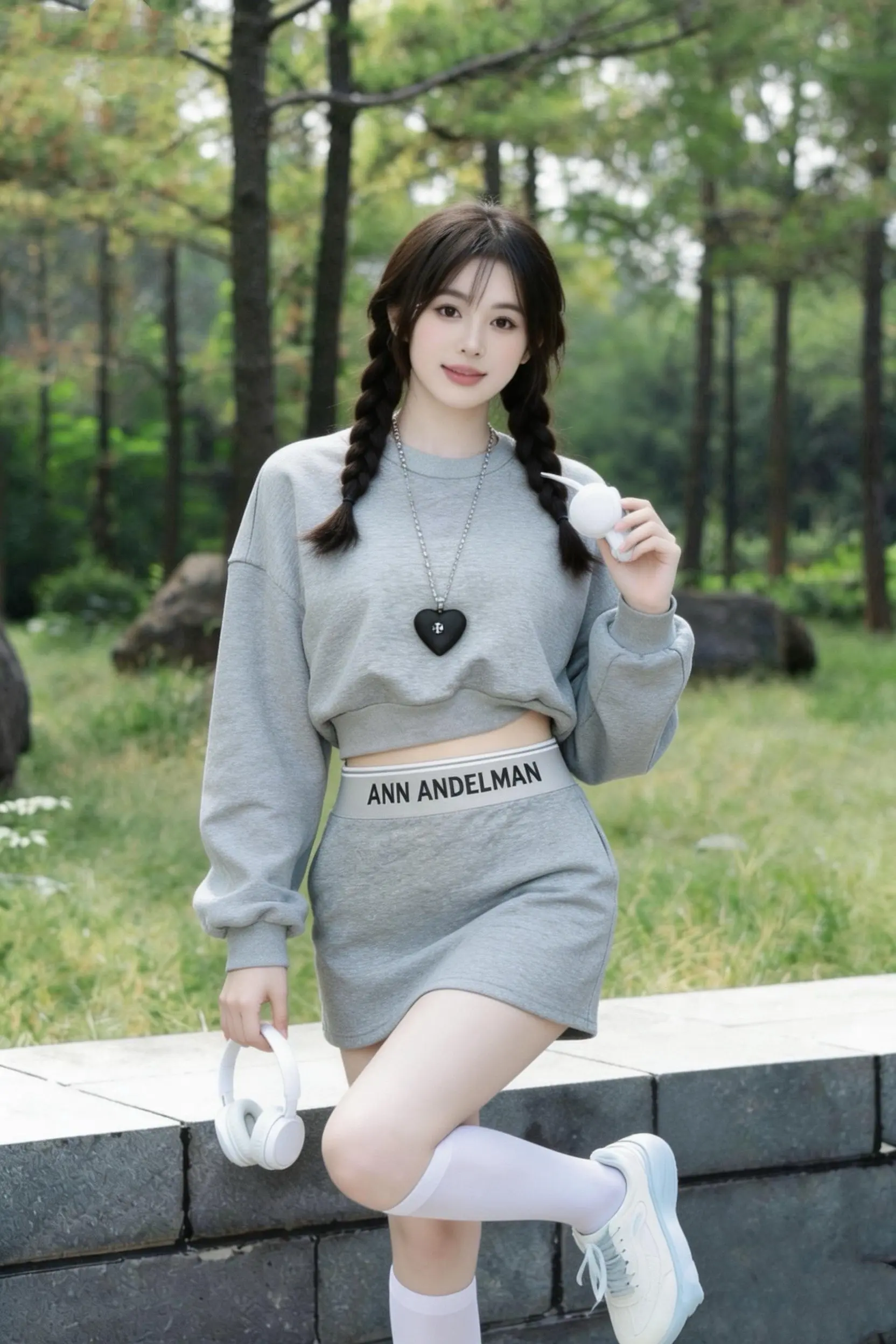 运动风也能这么甜！         这套运动套装也太显腿长了！黑/灰两...