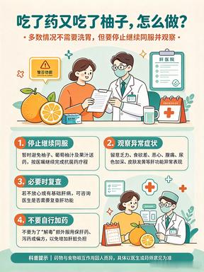 用药指南 ==服药的同时吃了柚子，靠谱吗？主诉：我最近几天感冒，一直在吃抗菌药物