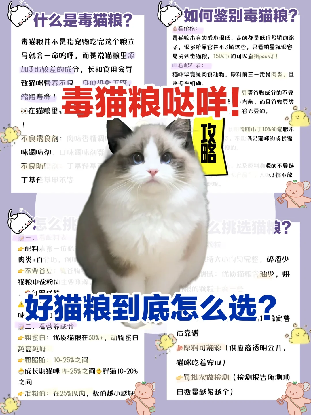 315警惕毒猫粮！看完这篇你也超会选猫粮