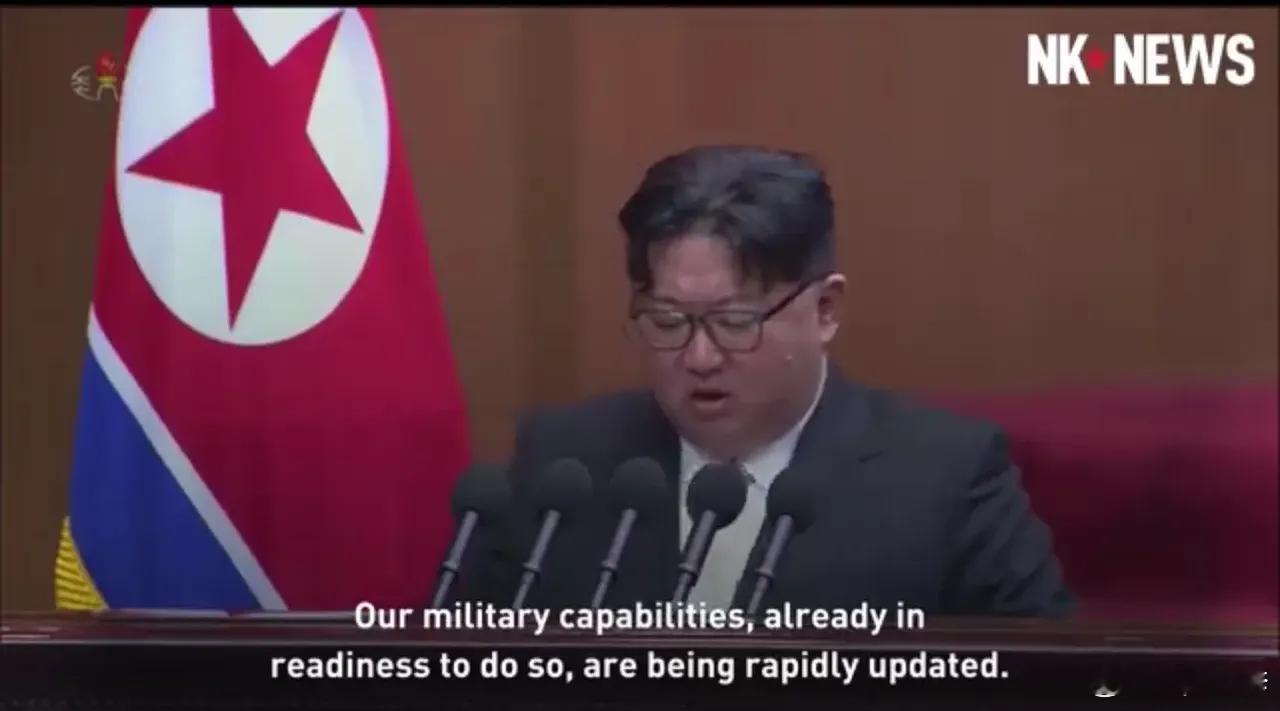 朝鲜誓言同时打败美韩！       1月15日，朝鲜最高人民会议上，金正恩表示，