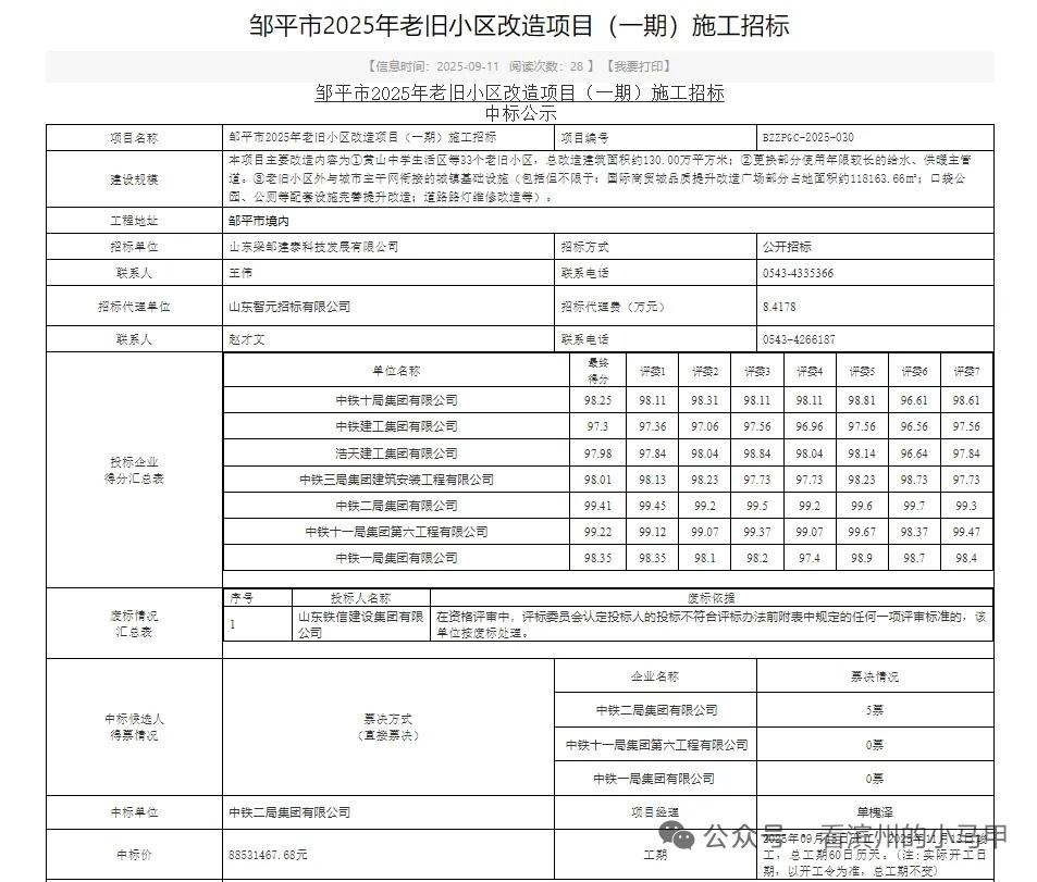滨州一地33个老旧小区即将改造

9月11日，山东省邹平市2025年老旧小区改造