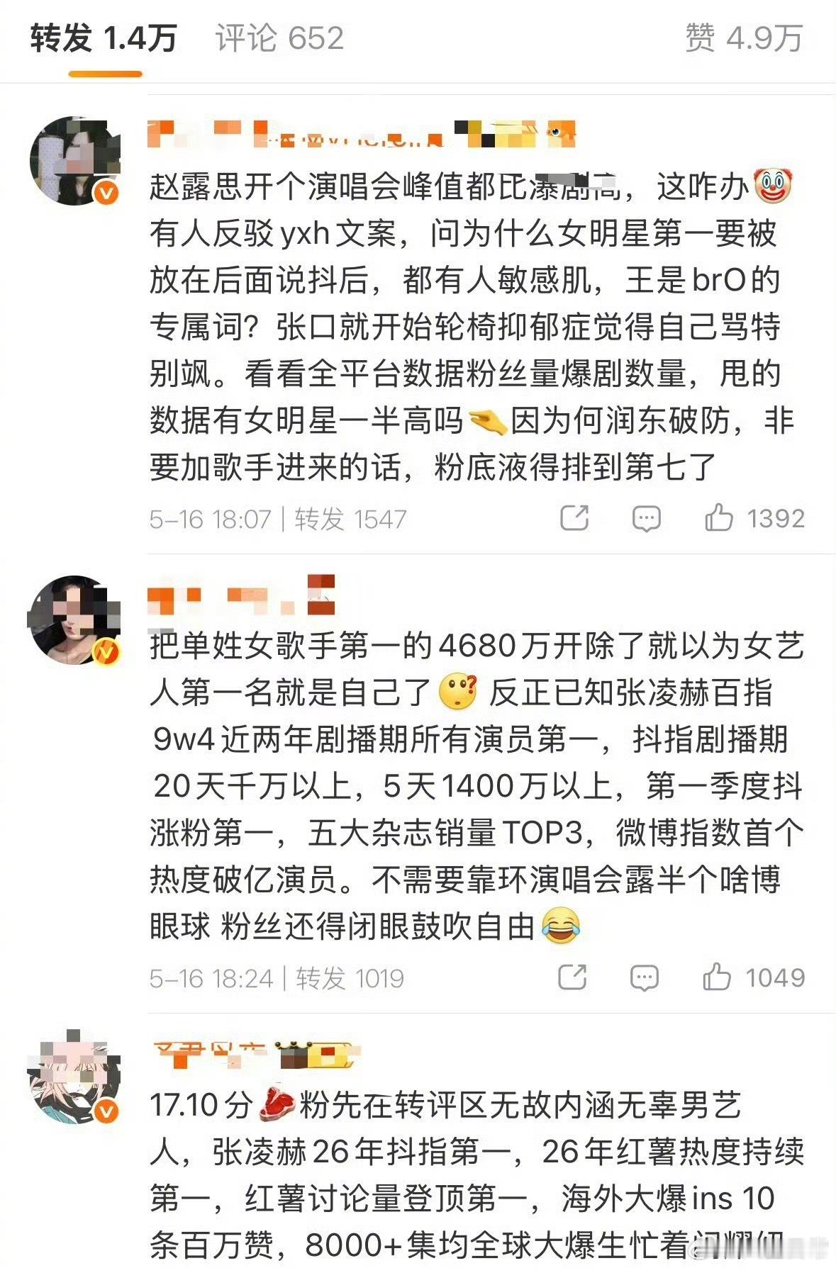 赵露思、张凌赫两家因为这个上半年抖指峰值表产生分歧 