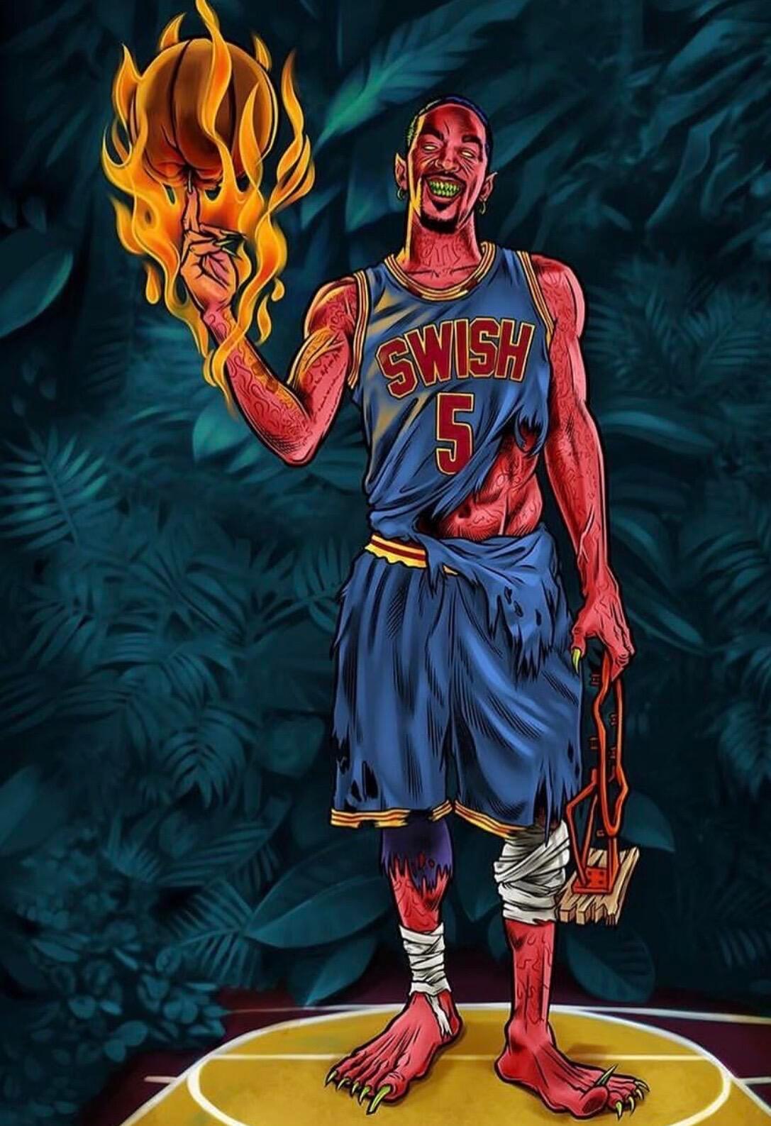 骑士微博篮球之夜我的赛博篮球搭子nba 我的三分，是来自地狱的火焰🔥 ​​​