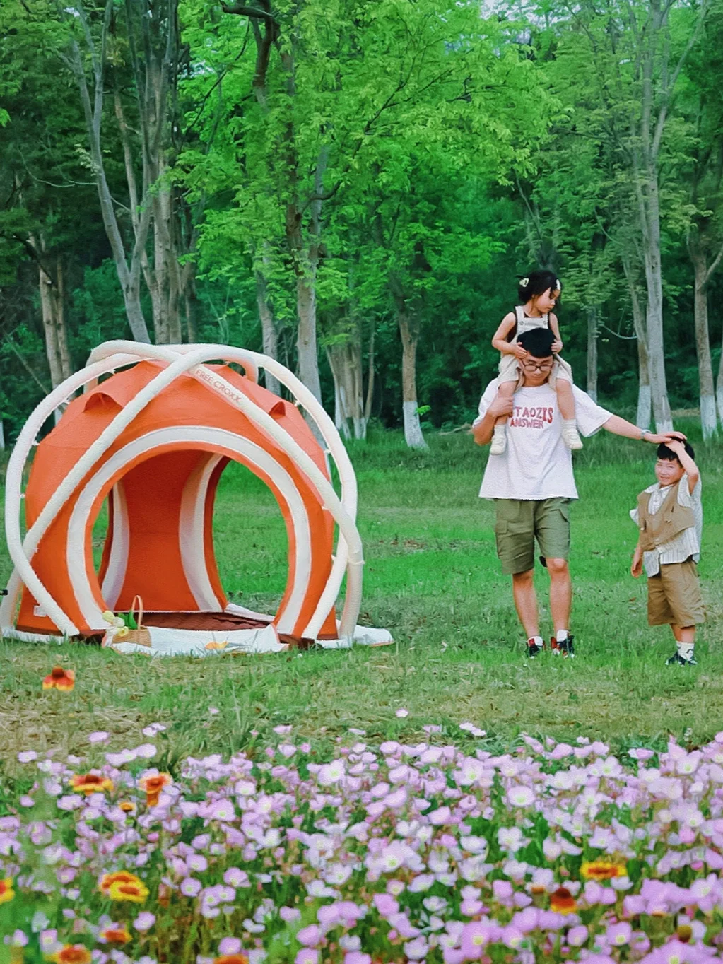 成都遛娃✅｜在开满花花的公园露营，超浪漫‼️