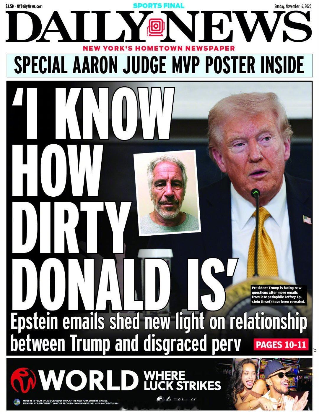 啊！！这。。。爱波斯坦邮件暗示特朗普和克林顿。。。一直以为特朗普是萝莉岛上的畜生