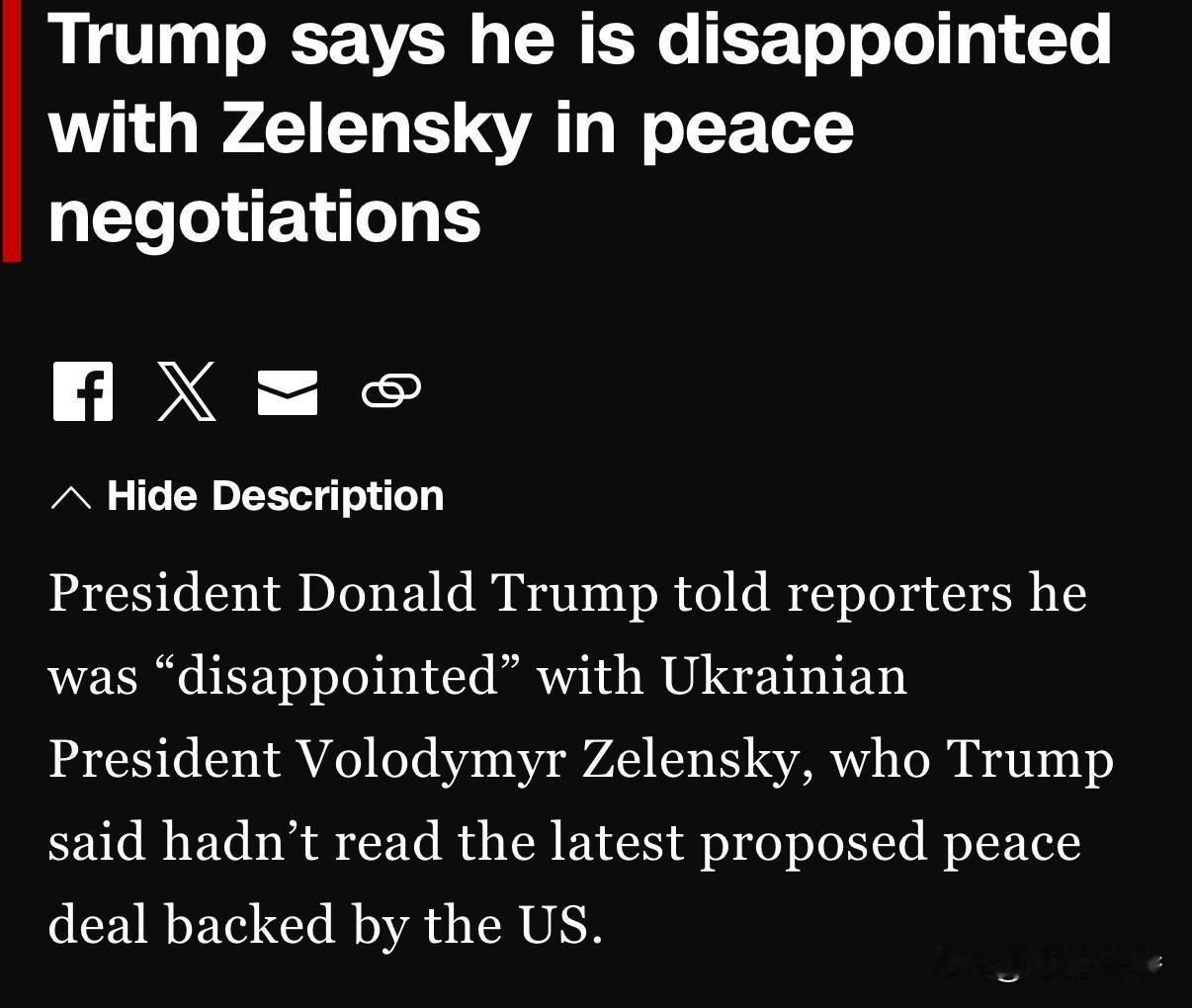 本轮由美国主导的俄乌和平谈判，应该再次走入“死胡同”，或叫归于寂寞了。
   川