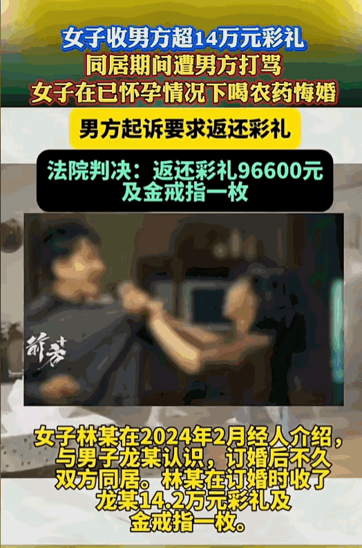 离谱！湖南男子给14.2万彩礼订婚，得知女友有恋爱史就施暴，甚至掐怀孕女友脖子。
