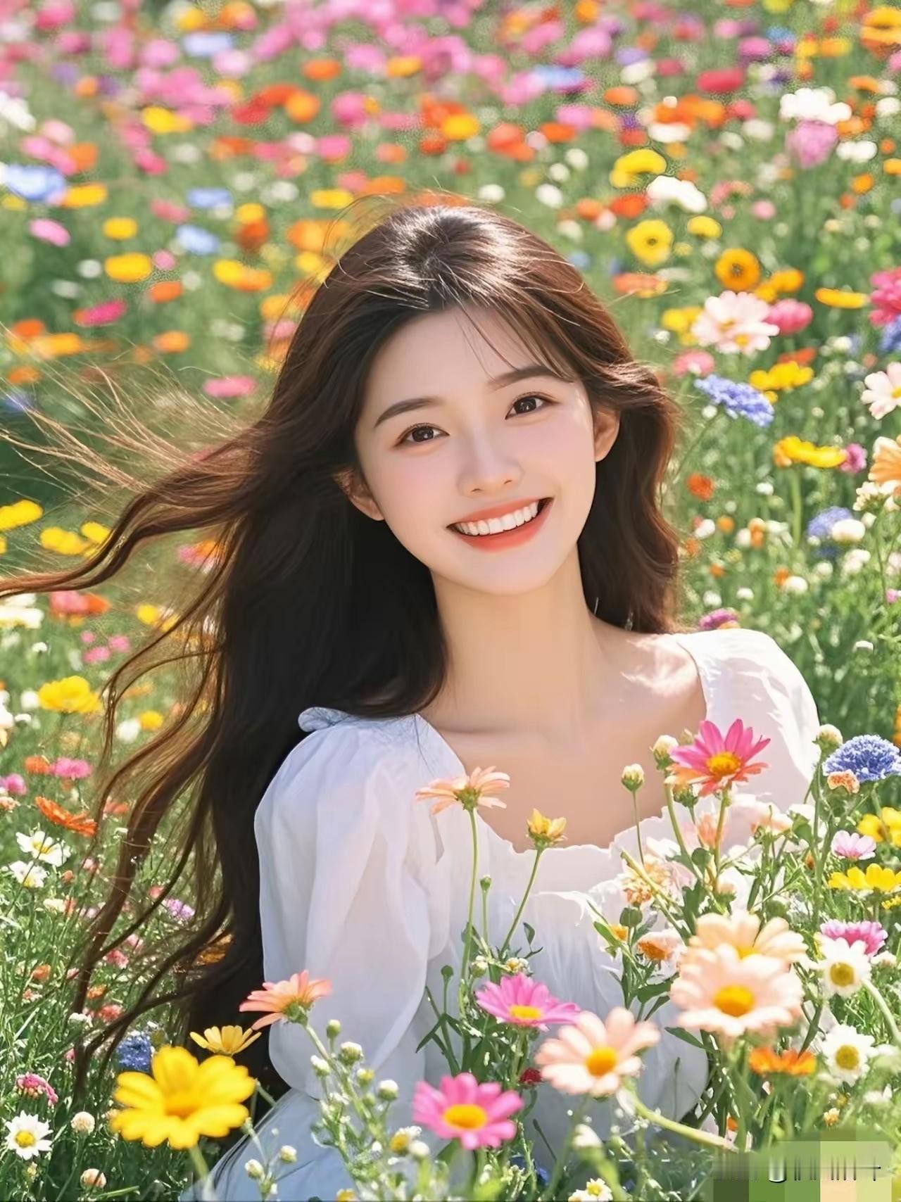 春风不语花含笑，
夏雨无言鸟乱飞。
横批：《花含笑与鸟乱飞》