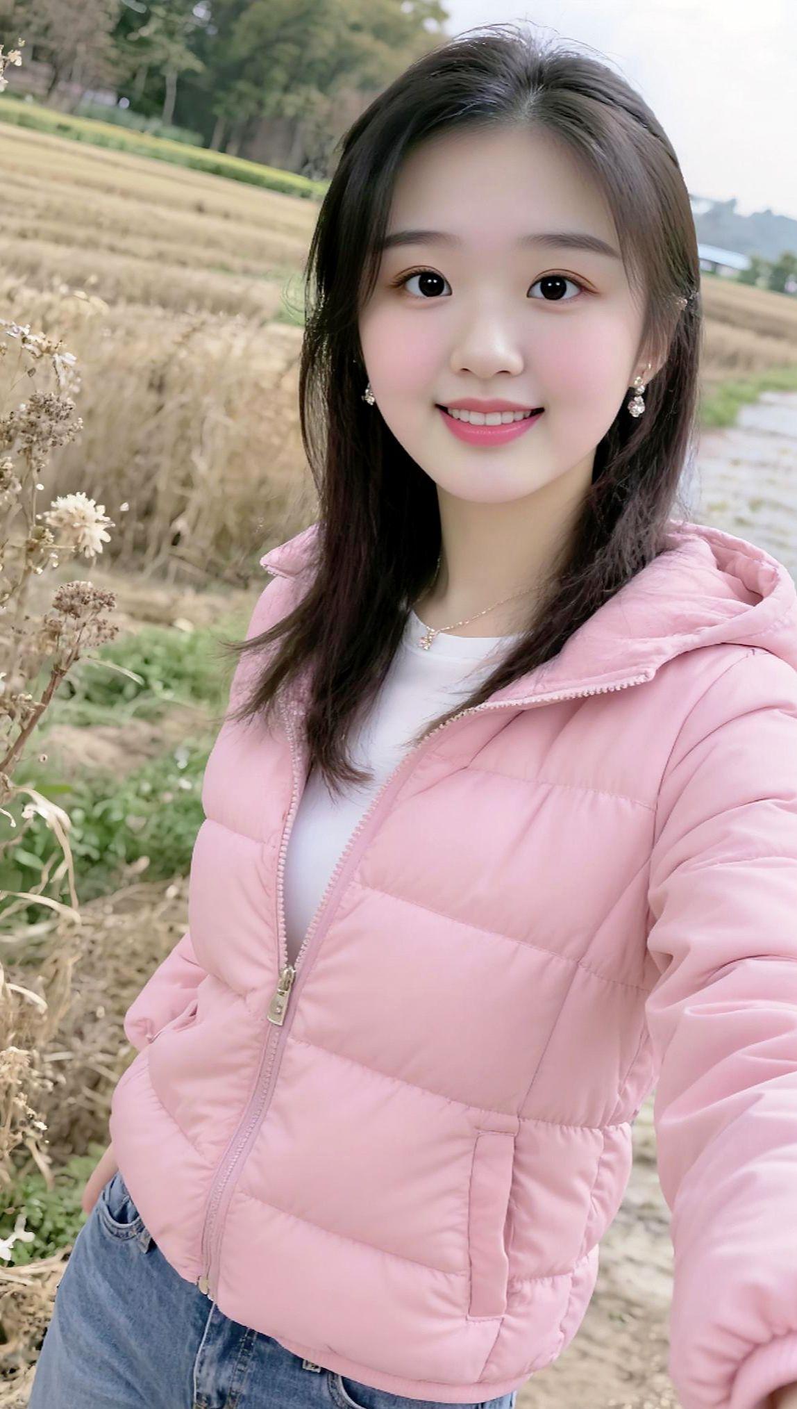 农村小姐姐 空气真好农村 微笑女孩