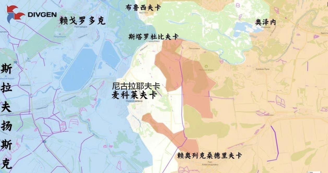 俄军南部集群向尼古拉耶夫卡推进，已经到跟前了。这个推进速度已经相当快了，但乌军在