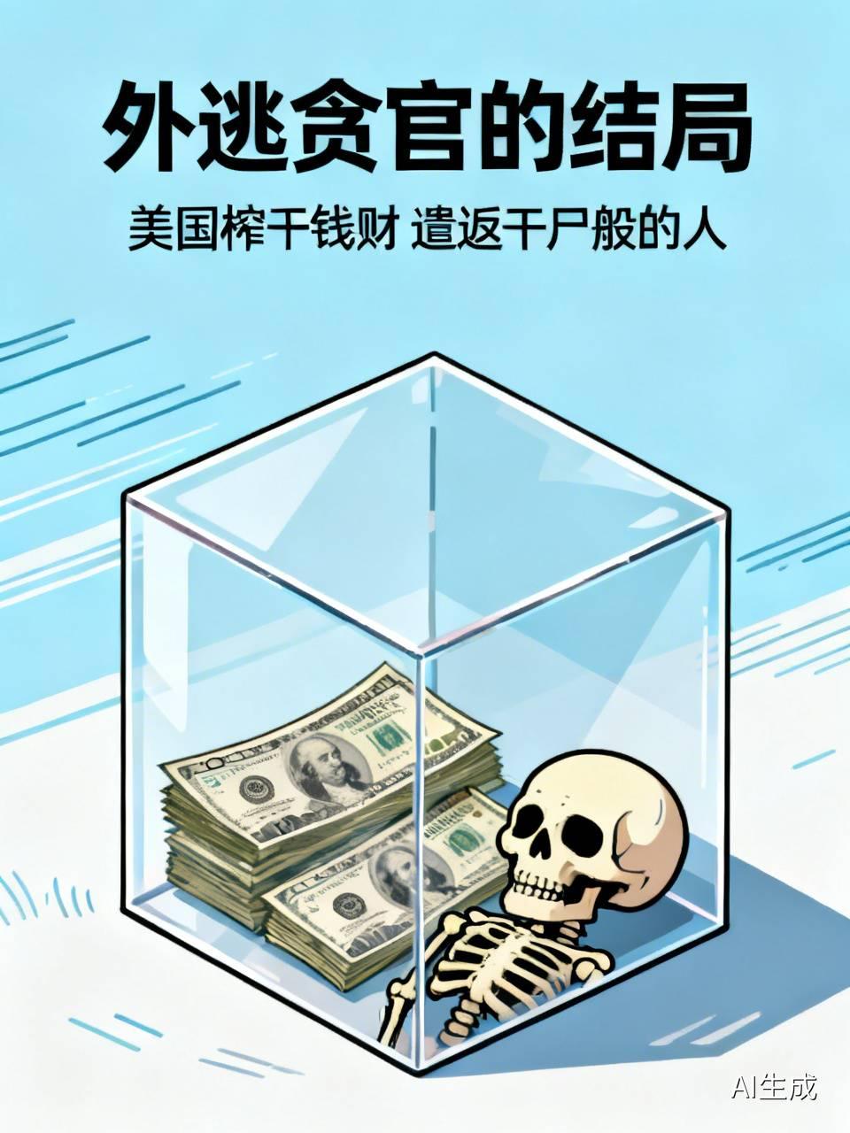 外逃贪官的结局令人扎心：钱留在了美国，人却被遣返，归来时宛如一具“干尸”。
网上