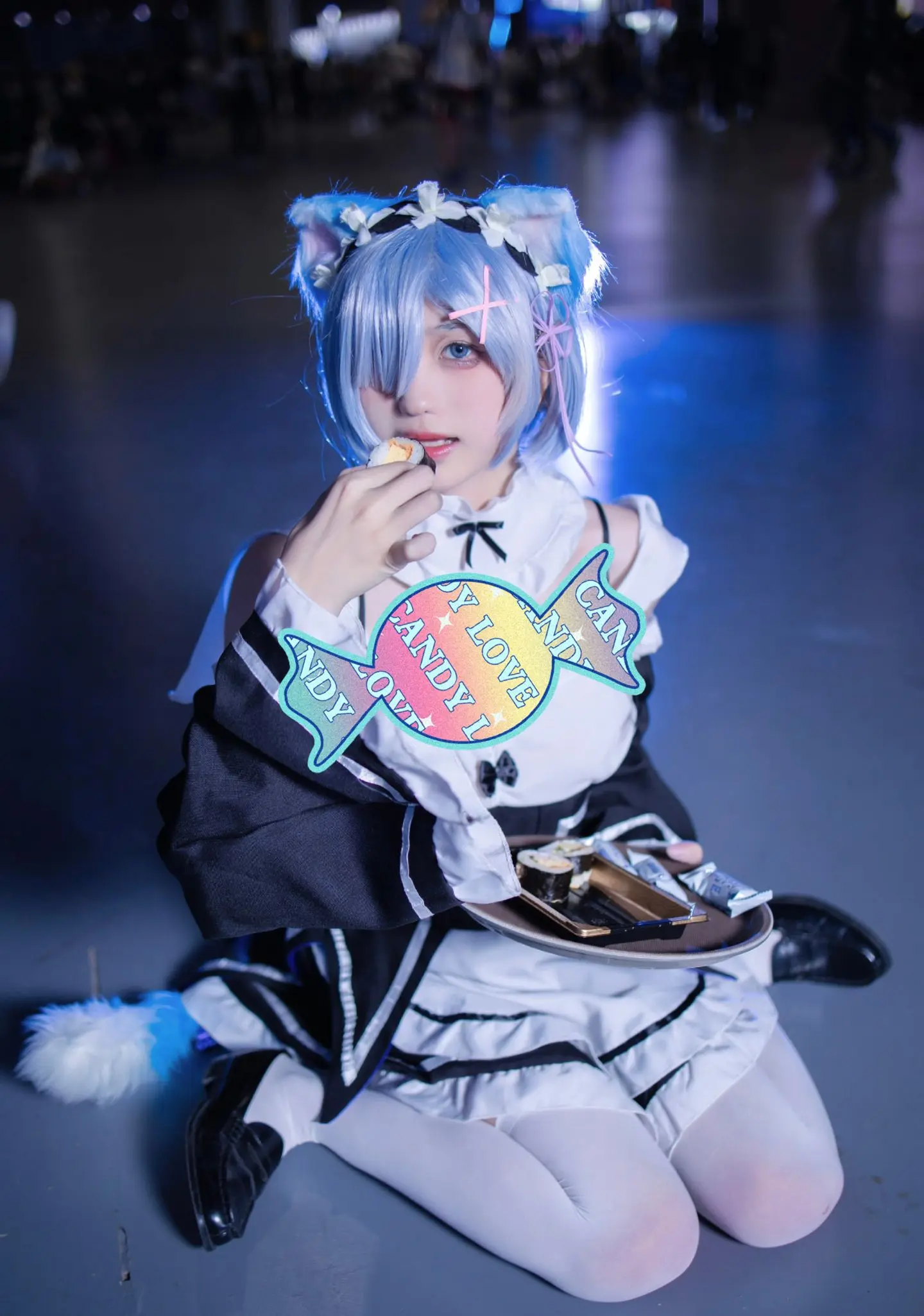二次元少女 cosplay 雷姆cos 漫展养眼造型大赏 白丝即正义