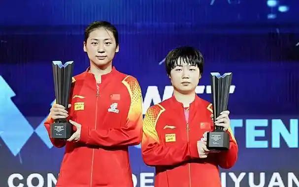 陈熠/蒯曼3-1击败申裕斌/朱芊曦!
1月15日，WTT球星挑战赛多哈站女双1/