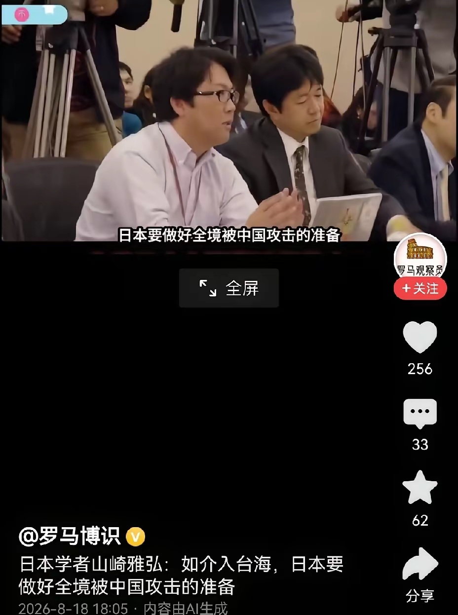 日本学者警告：日本若介入台海，需做好全境遭中国攻击的准备 