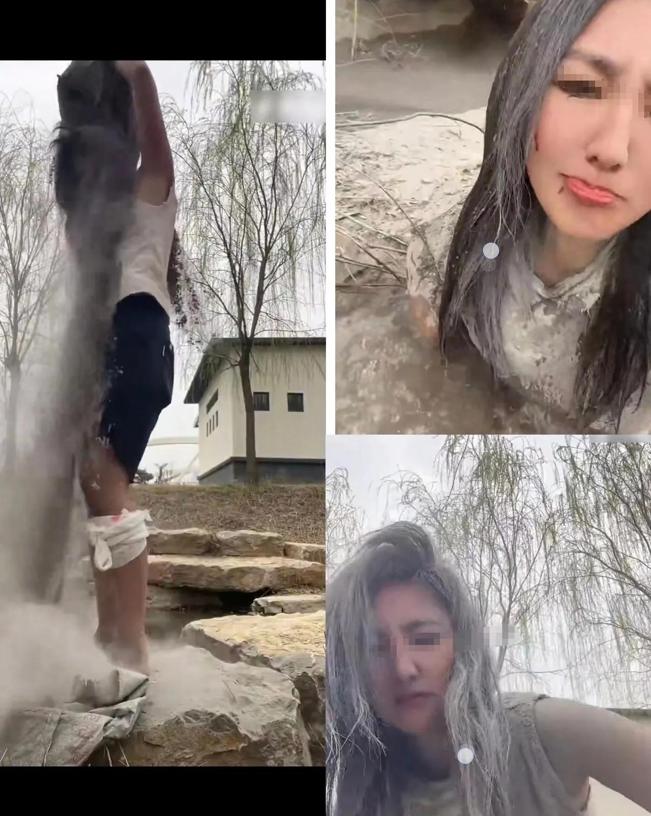 卖惨博流量？又一个水泥妹？
近日抖音平台上出现这样一位女的，直播的时候为了节目效