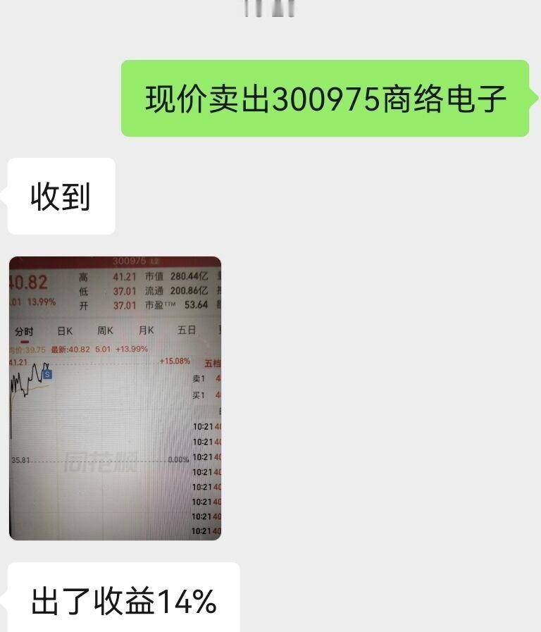 上周五尾盘建仓的$商络电子 sz300975$落袋为安收益14%，继续下一支 