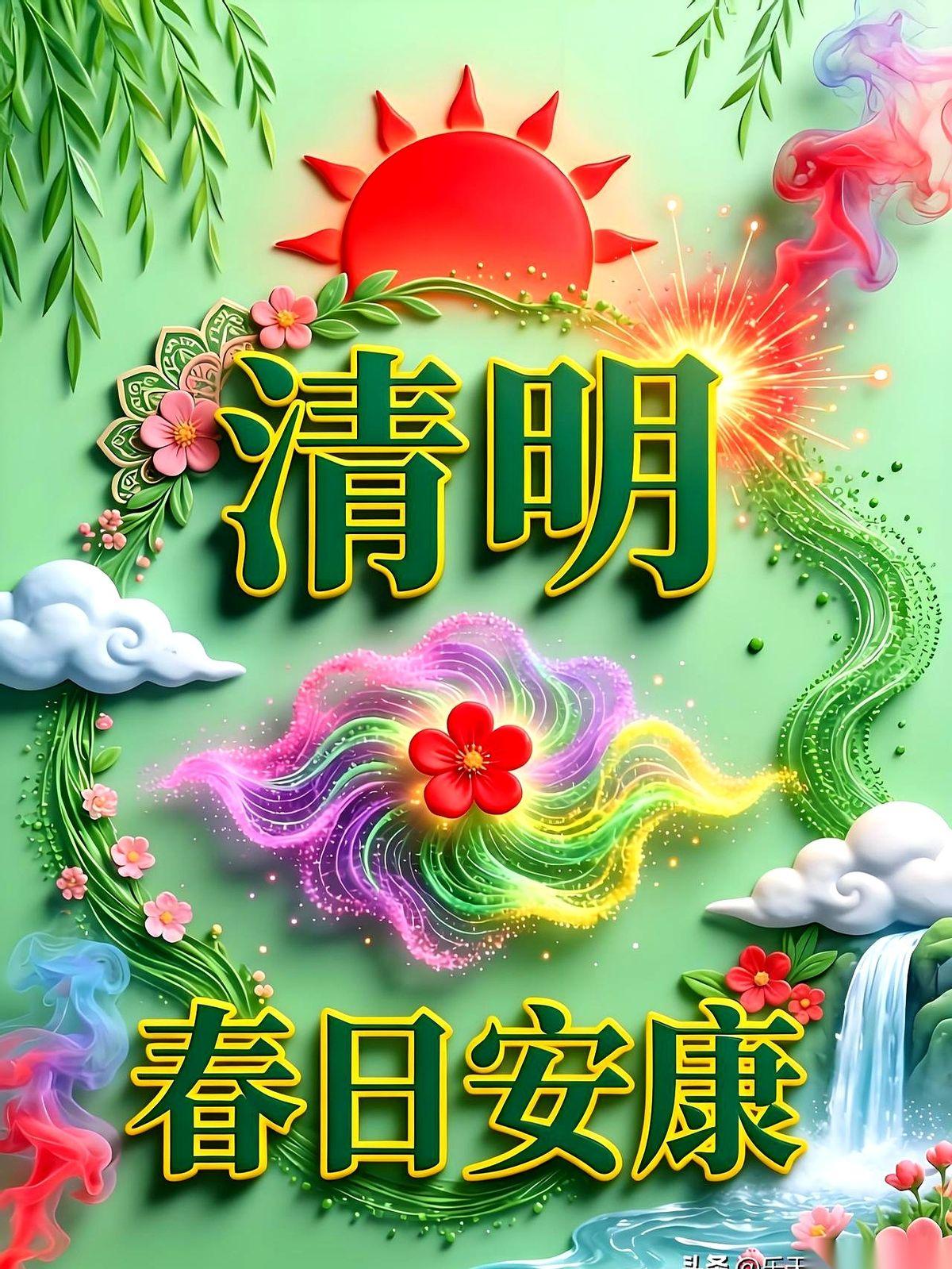 清明节，雨总是下得刚刚好。好像天都懂，得给坟前的眼泪找个台阶。
跪在那儿，烧着纸