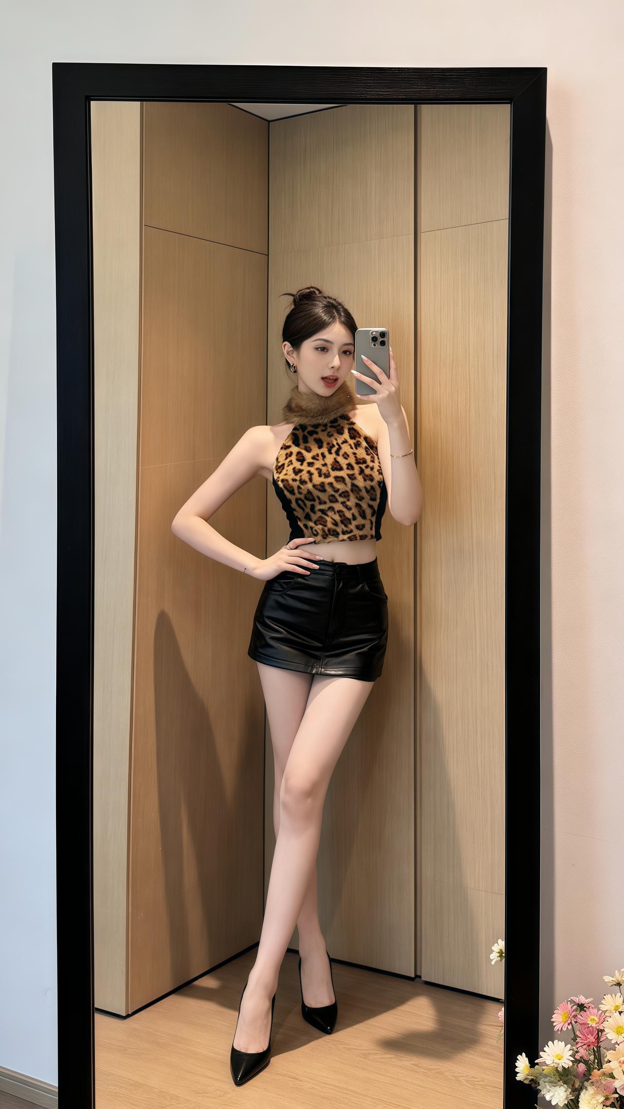 好看又不俗的豹纹风