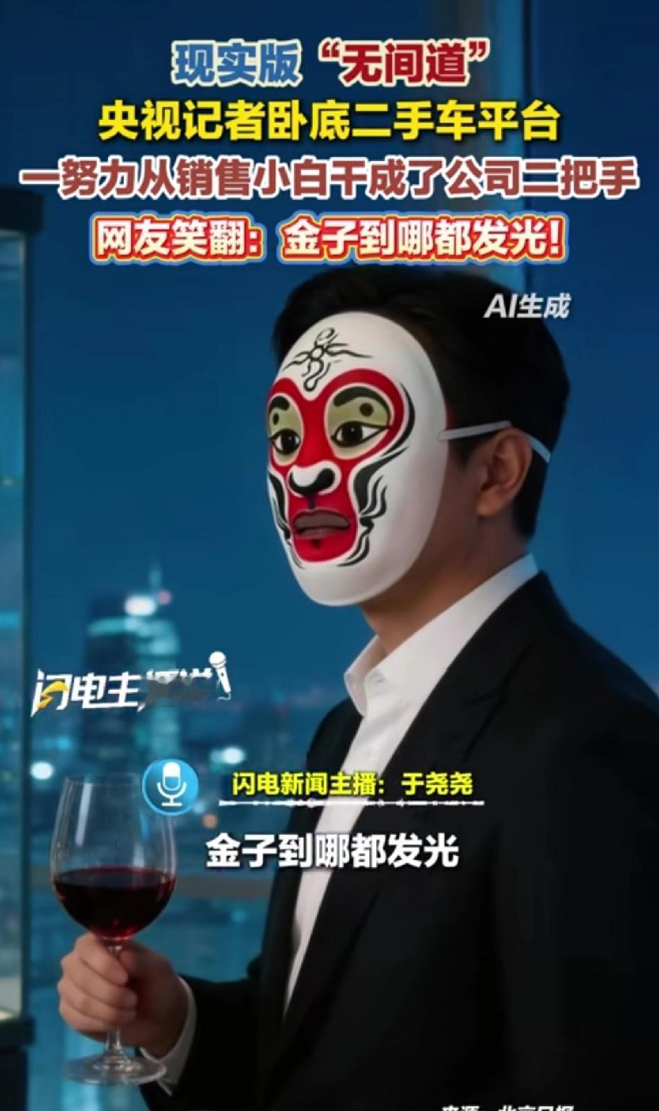 现实版“无间道”，央视记者卧底二手车平台，一努力从销售小白干成了公司二把手。
2