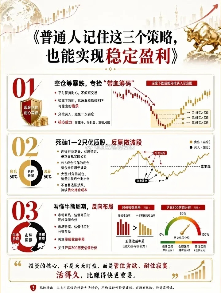 炒股的策略，简单易懂。 