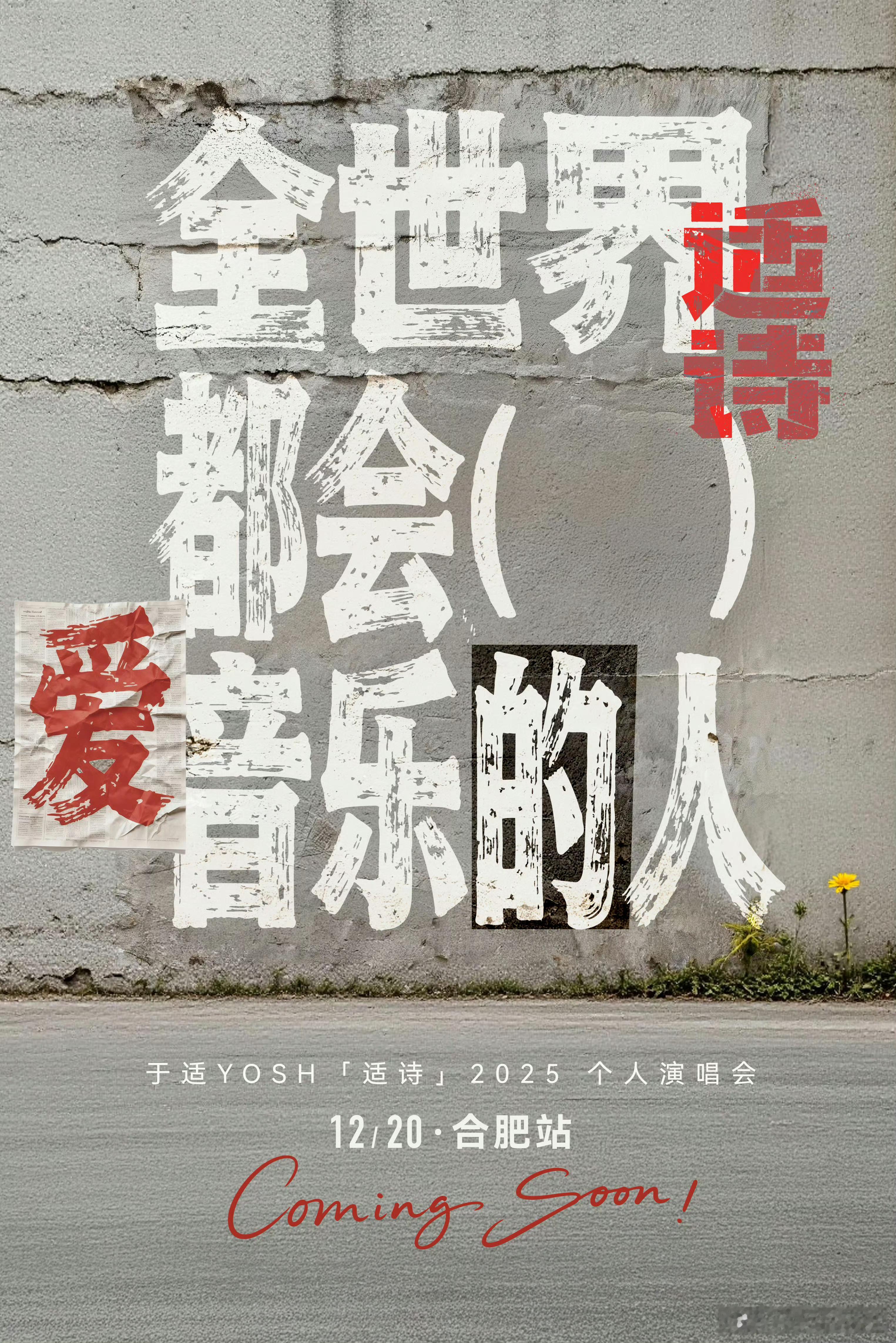 于适 官宣2025个人演唱会！12.20合肥站！ 
