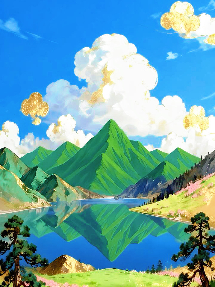 前有照，后有靠，要像这幅图一样：明堂要生机盎然“前有照”不光是要有水源和光源，理