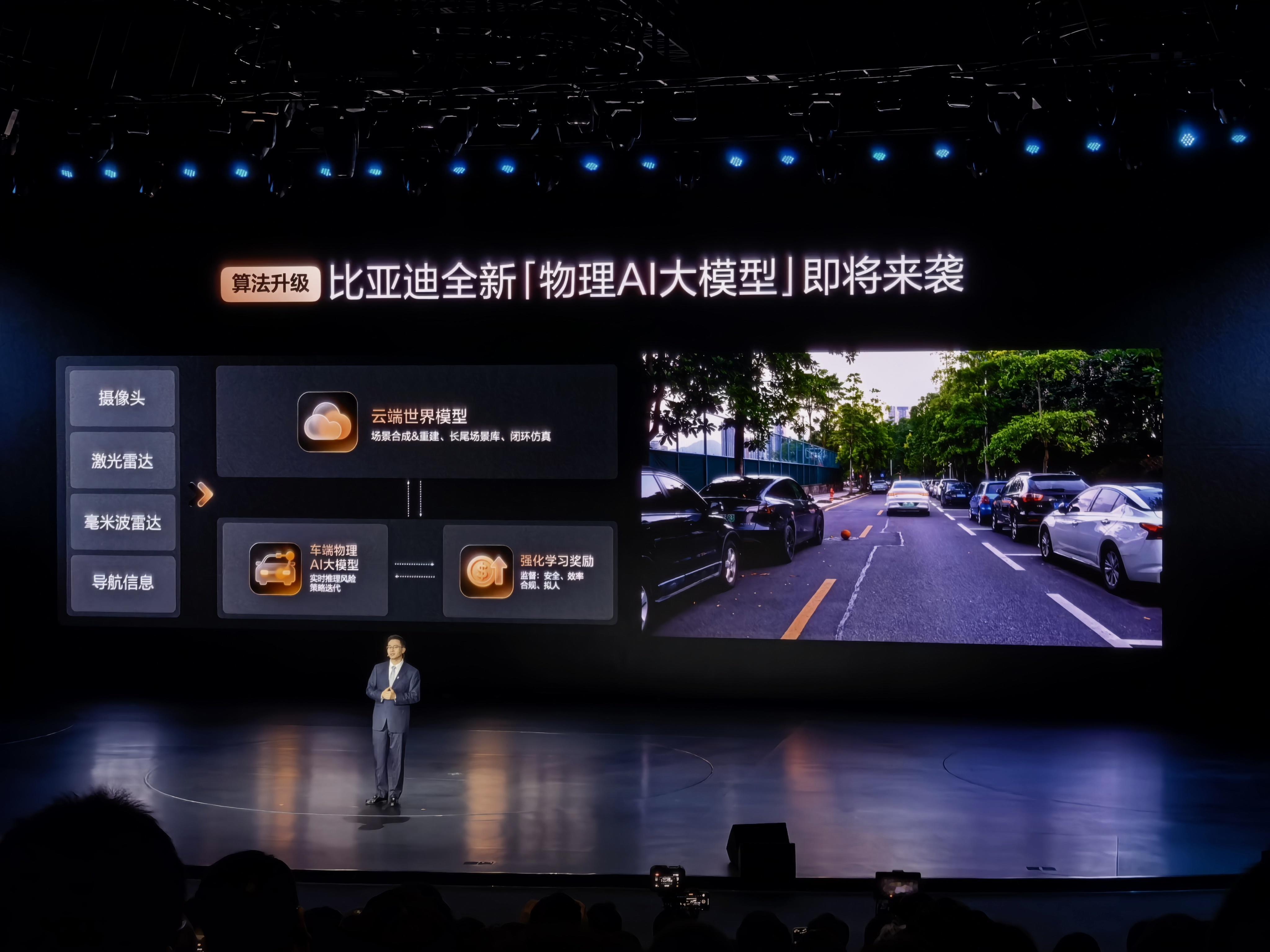 比亚迪物理世界大模型，车端大模型和强化学习来了。是的，比亚迪的辅助驾驶，也是走世