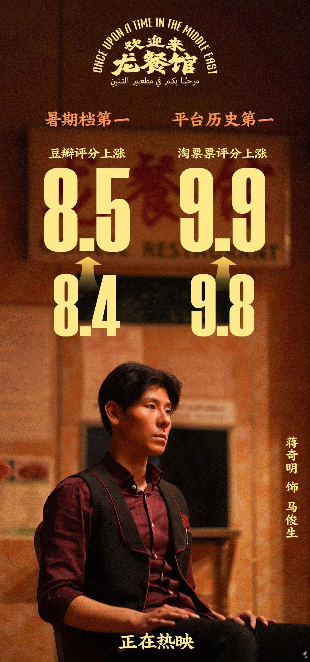 电影欢迎来龙餐馆 蒋奇明 饰 马俊生 🆙豆瓣评分上涨至8.5🆙淘票票评分上涨