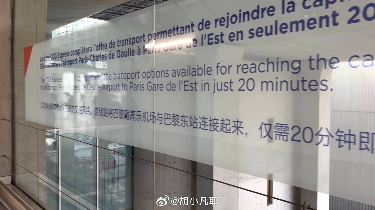 之前没怎么注意这次发现戴高乐机场的所有标识、语音播报等等 都是只有法语英语和中文