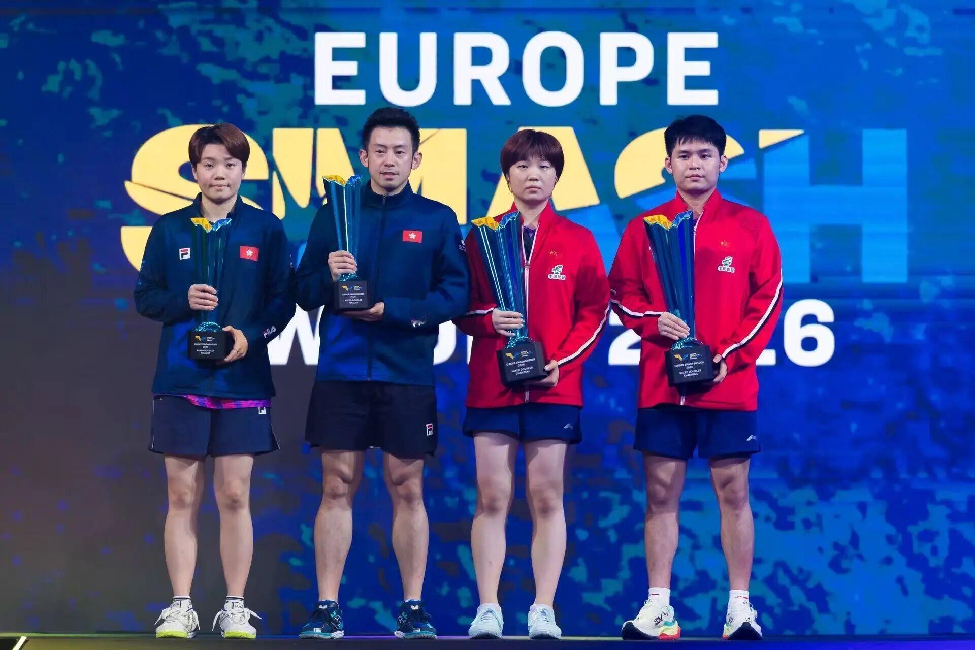 林诗栋蒯曼拿下混双冠军🏆历经四轮较量，林诗栋、蒯曼拿下本站赛事混双金牌。来回多