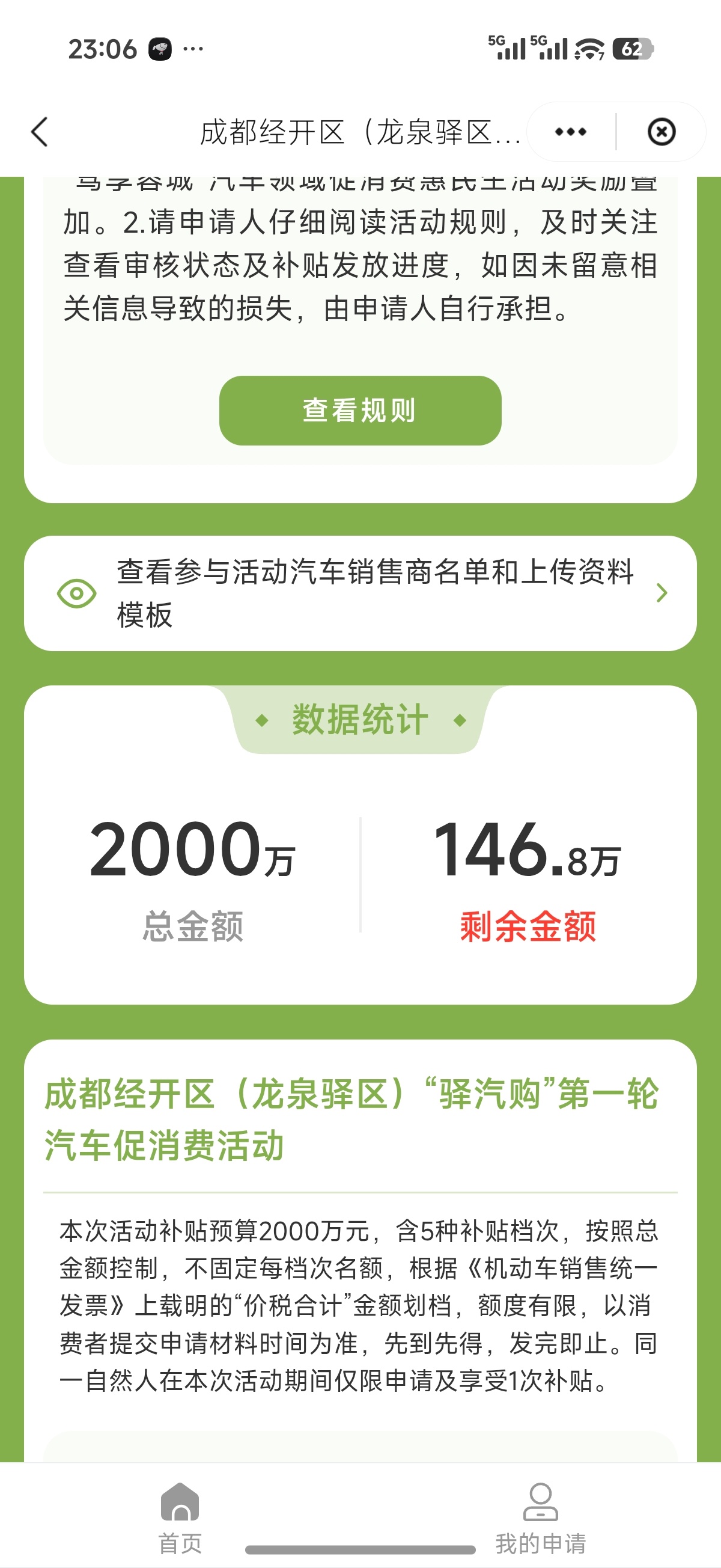 其实我最开始并不知道成都有一个汽车补贴，拉交付群后销售说能补贴个6000块钱，我