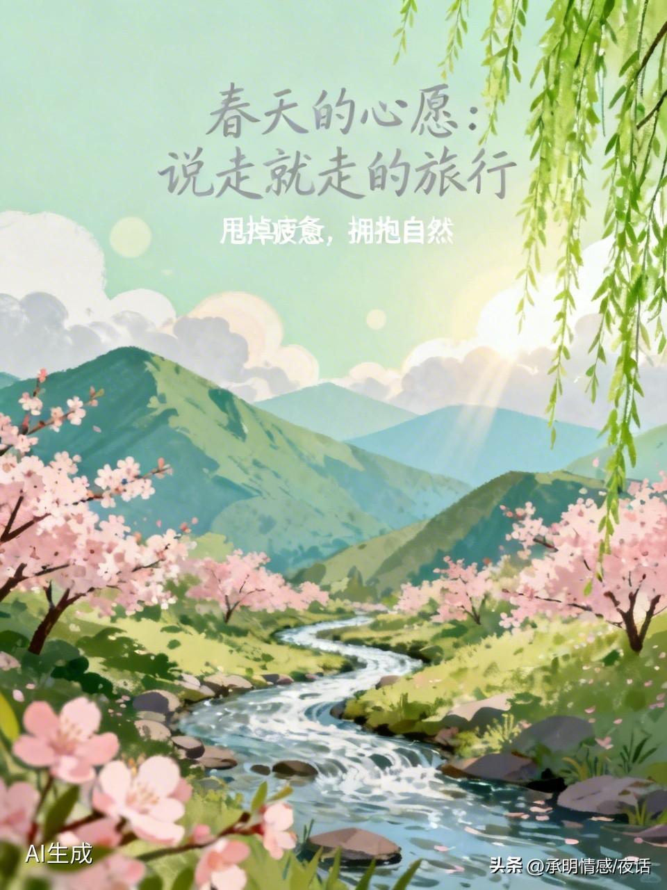 家人们谁懂啊！春天一到，心里那股子劲儿就按捺不住啦！我今年春天最想实现的心愿，就