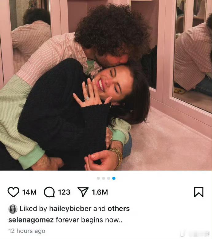 海莉点赞赛琳娜订婚ins  北美意难平正式完结。 