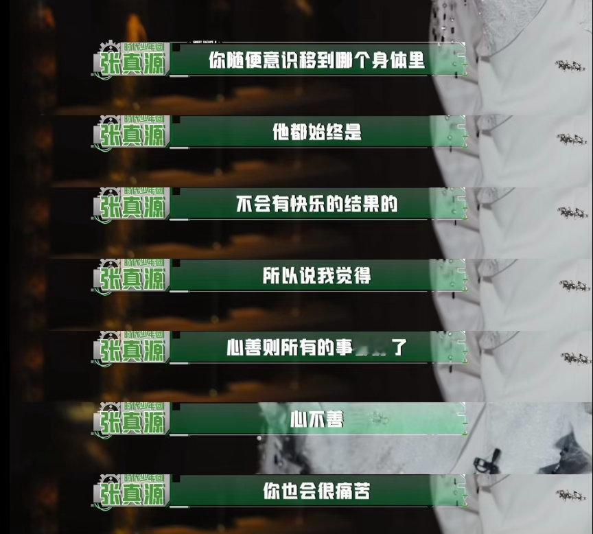 心善则所有的事都好了。张真源密室大逃脱 