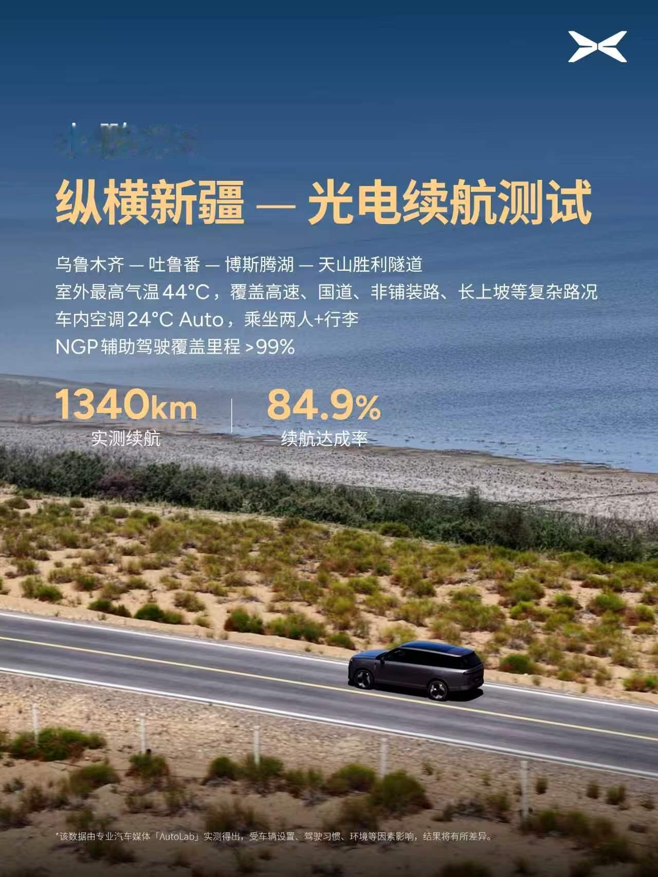 小鹏GX这次去吐鲁番测试了！地表70℃，暴晒后6分钟降温25℃；千公里环线实测综