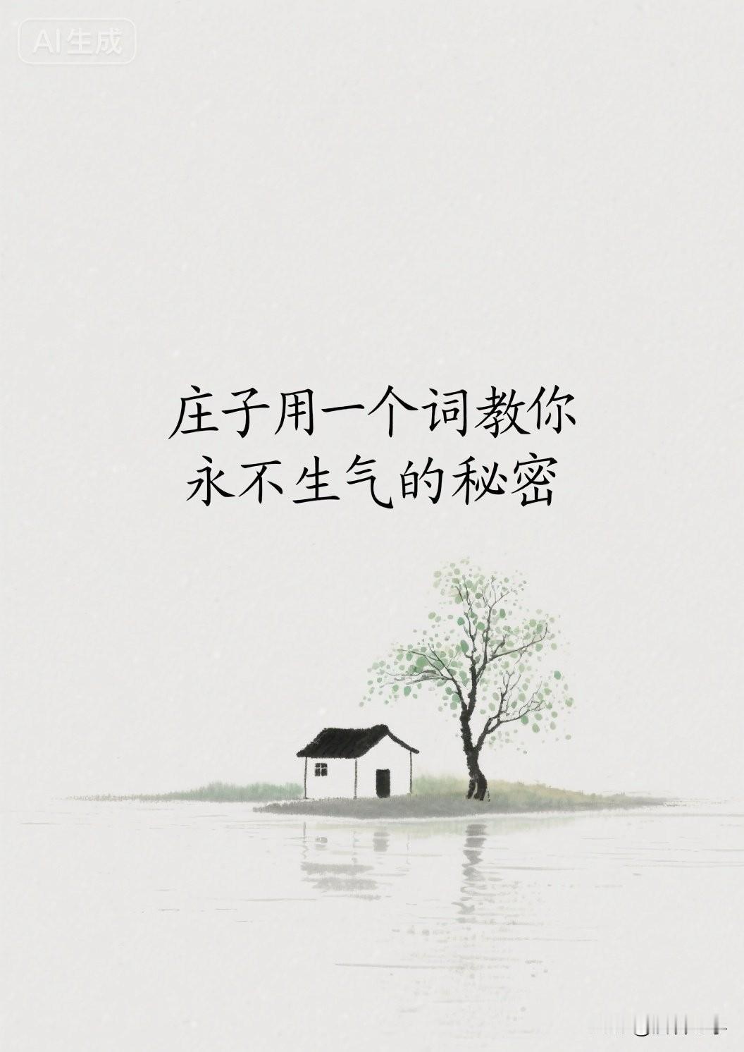 庄子用一个词教你永不生气的秘密

你有没有发现，身边有些人，点火就着——被人说一