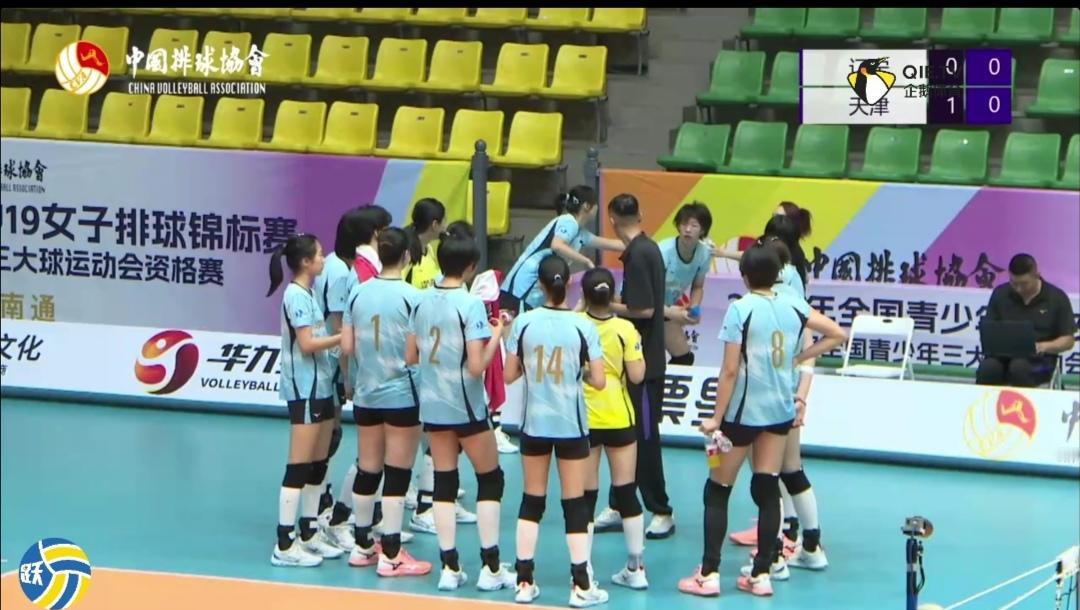 U19天津队要加油


U19女排全锦赛第二轮，最后一场比赛，天津Vs辽宁，17