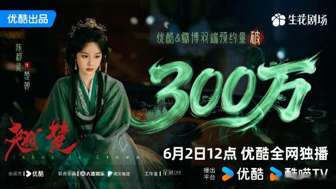 陈都灵周翊然新剧翘楚预约量破300万陈都灵周翊然翘楚预约破300万凭借优质剧本圈