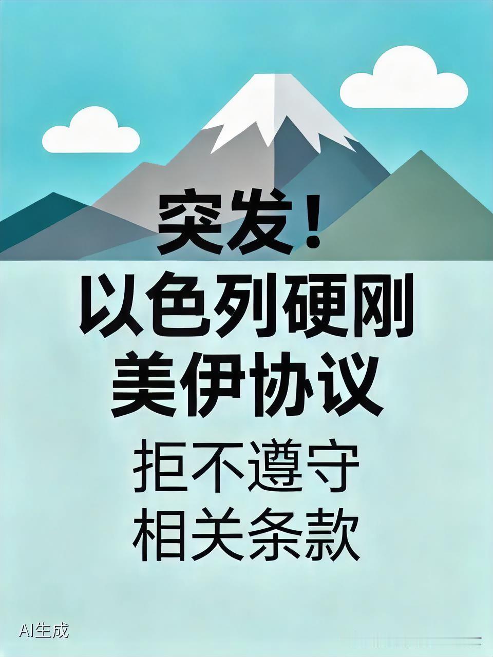 突发！以色列硬刚美伊协议，明确拒不遵守相关条款
 
据以色列《新消息报》6月15