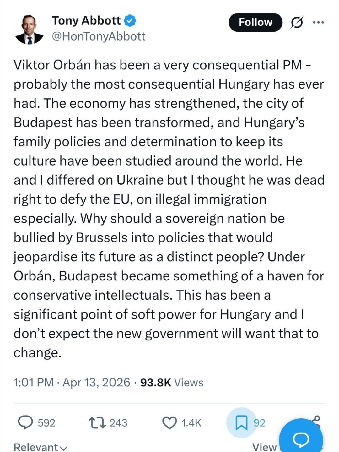 匈牙利选举结果的国际影响¹ 欧洲和美国多从全球保守主义运动的角度分析。特朗普指派