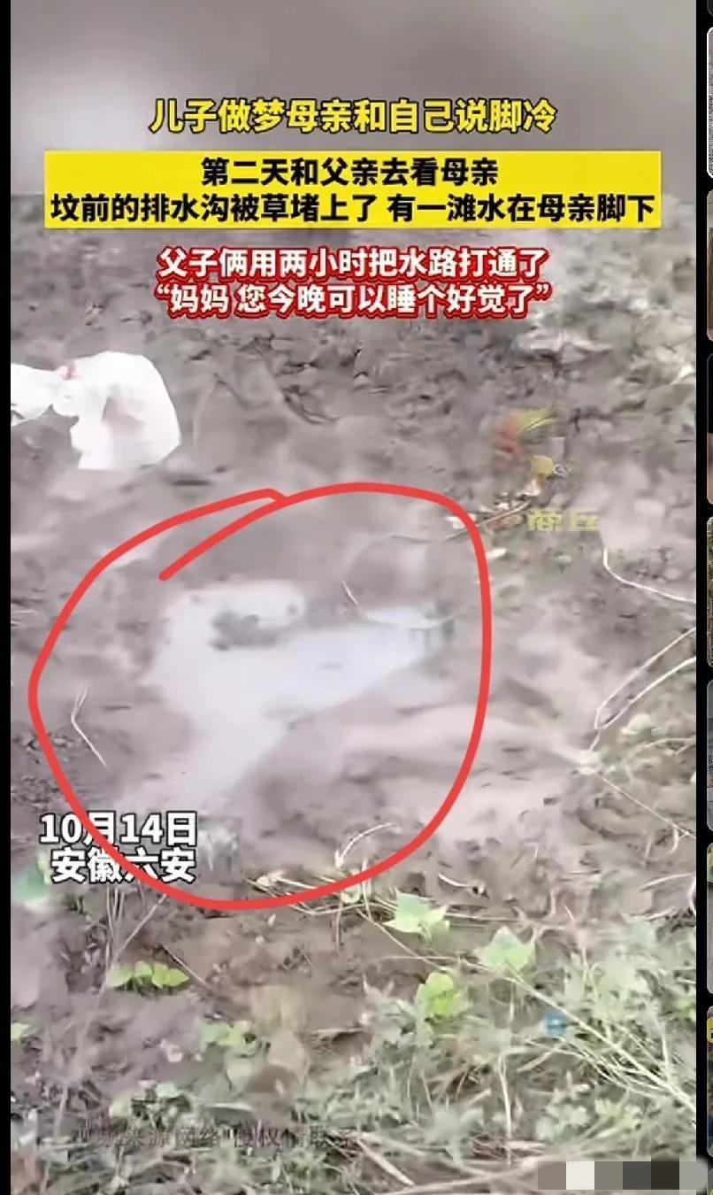 【儿子做梦梦到妈妈说脚冷，第二天和爸爸去坟前一看不对劲了】前几天儿子做梦梦到妈妈