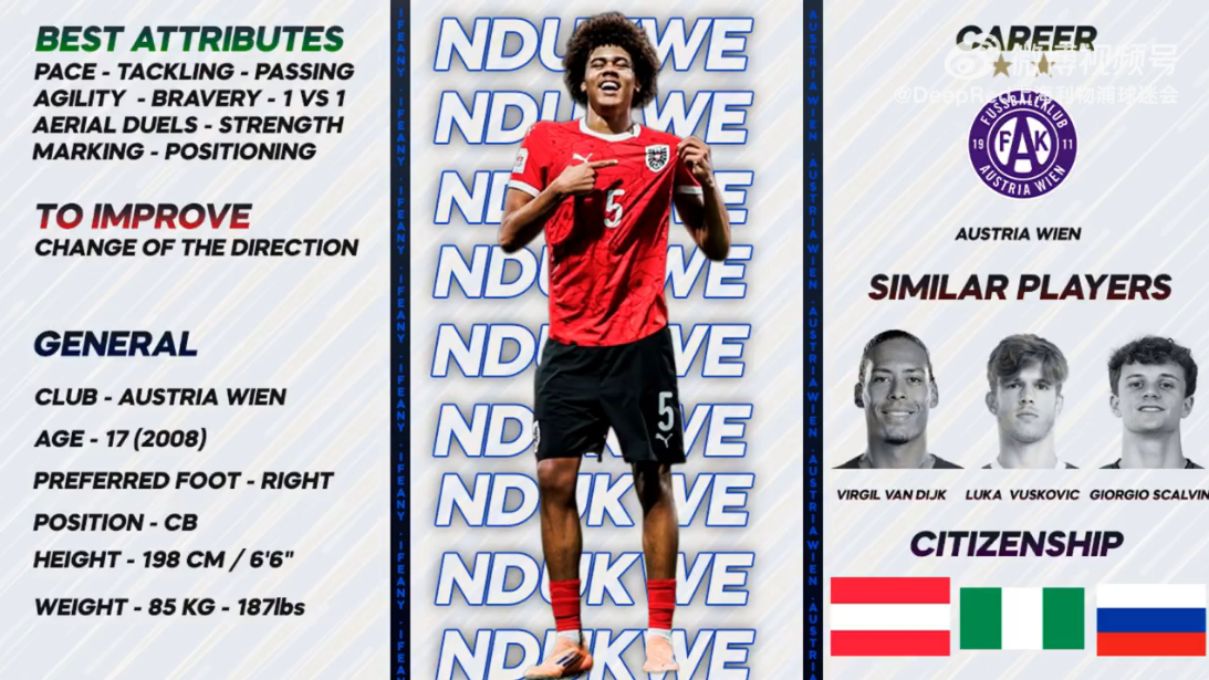 利物浦青训 奥地利U18青年队主帅赫尔曼·施塔德勒为球员感到高兴，他强调恩杜克韦