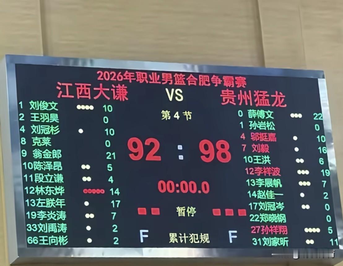 段立谦4分、刘禹涛2分、林东烨14分；
散是满天星，多名吉林东北虎球员参加NBL