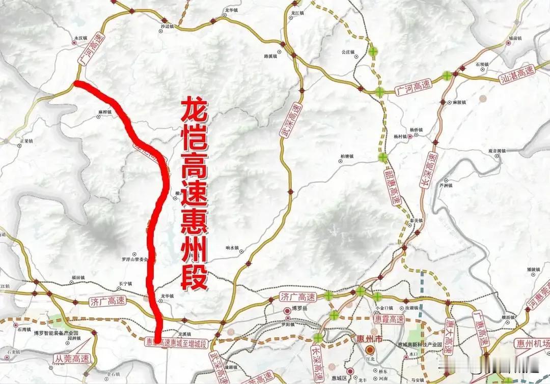 博罗很可能又将迎来一条南北方向的高速公路——龙恺高速。
这条高速不仅仅让南昆山跟