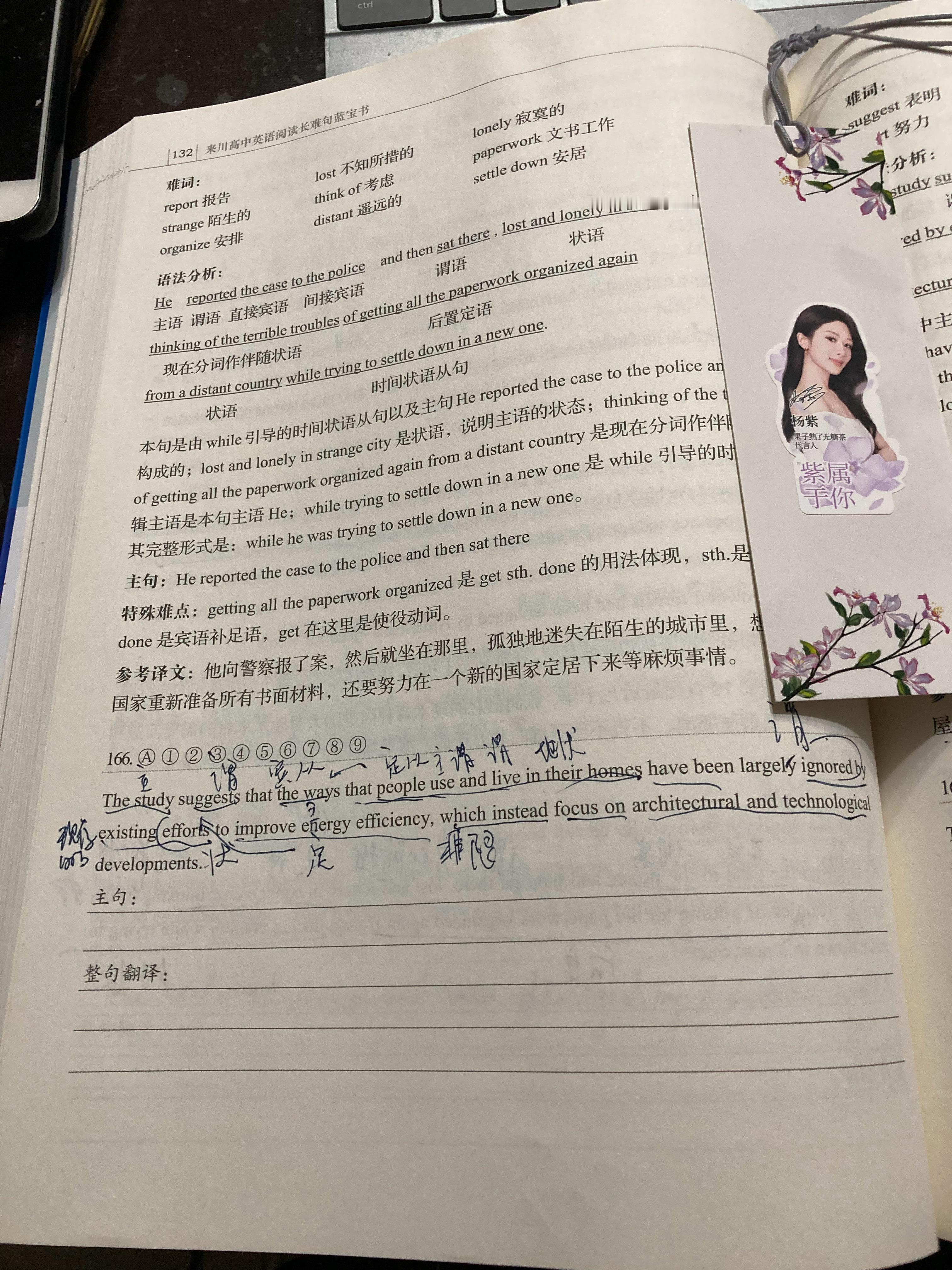 #杨紫国色芳华##特别陪伴杨紫何惟芳160天# 读书打卡235天《阅读长难句蓝宝