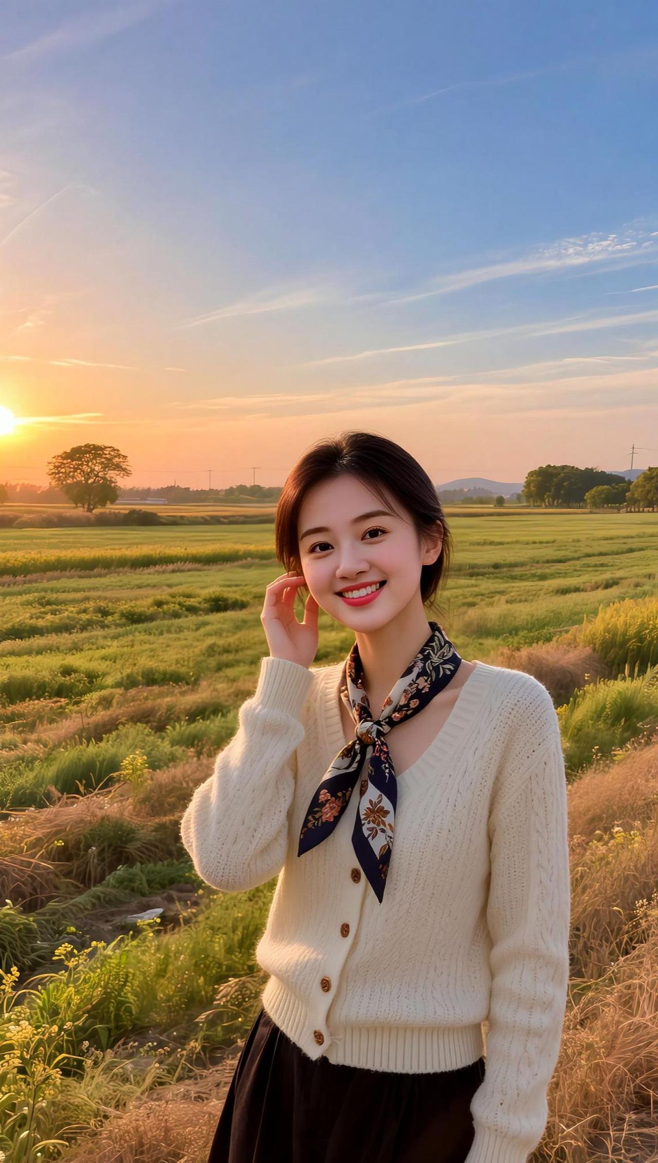 AI田园逆光照 抖音ai创作 生成式ai